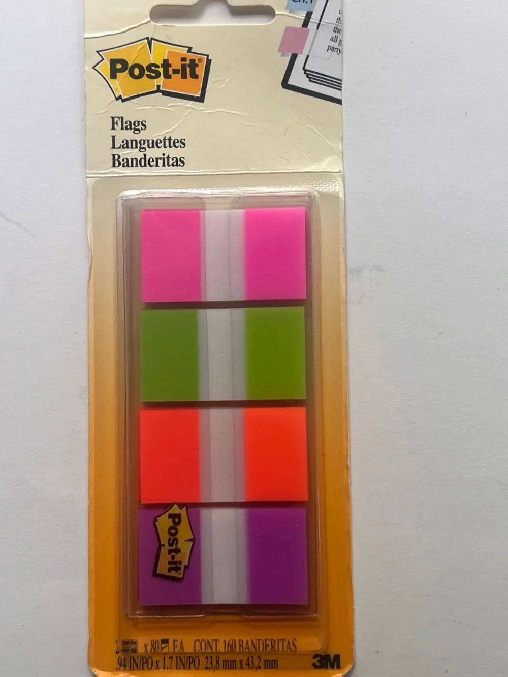 3M Posi-it Flags Color Coded Writable Tabs 160 count (0.94in x 1.7in)